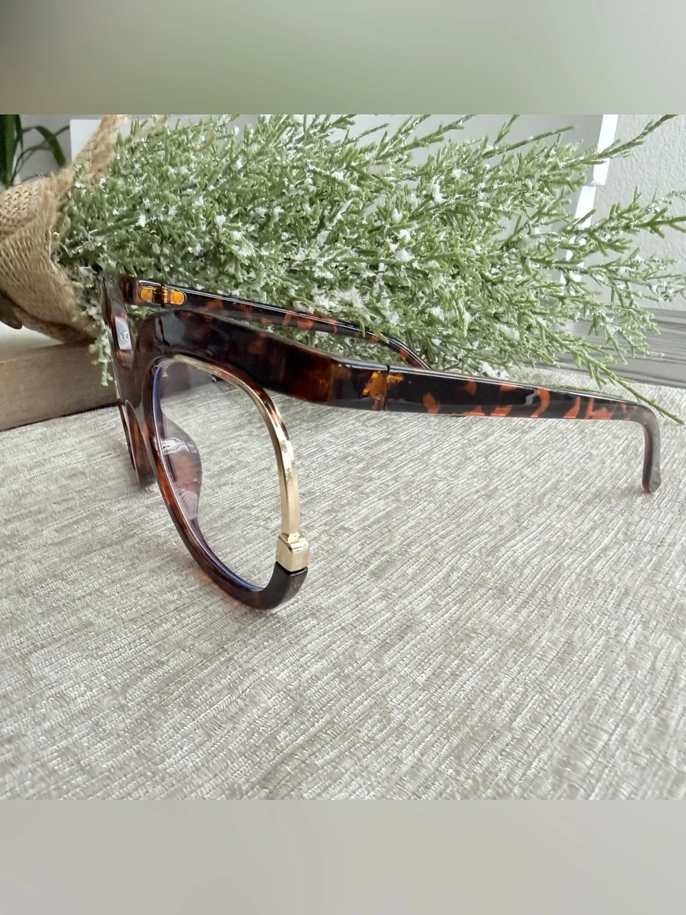 🤎 New! Oversized Brown Tortoise Shell Frames Eyewear Fashion Glasses